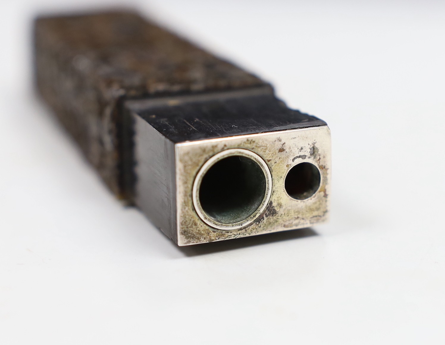 A 19th Century Chinese carved tortoiseshell scribes? case, 9cm long